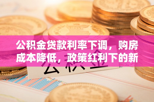 陕县公积金贷款利率下调，购房成本降低，政策红利下的新机遇