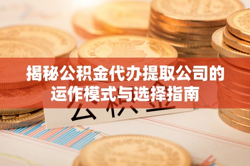 陕县揭秘公积金代办提取公司的运作模式与选择指南