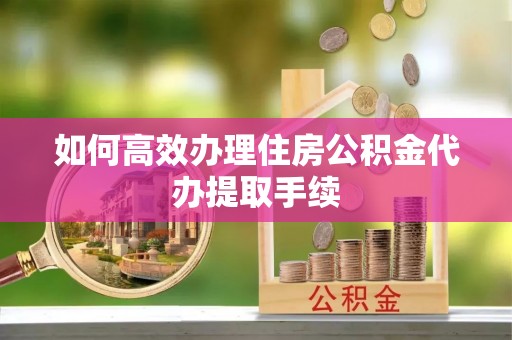 陕县如何高效办理住房公积金代办提取手续