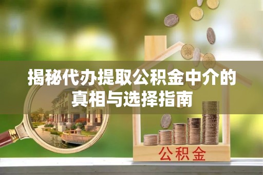 陕县揭秘代办提取公积金中介的真相与选择指南